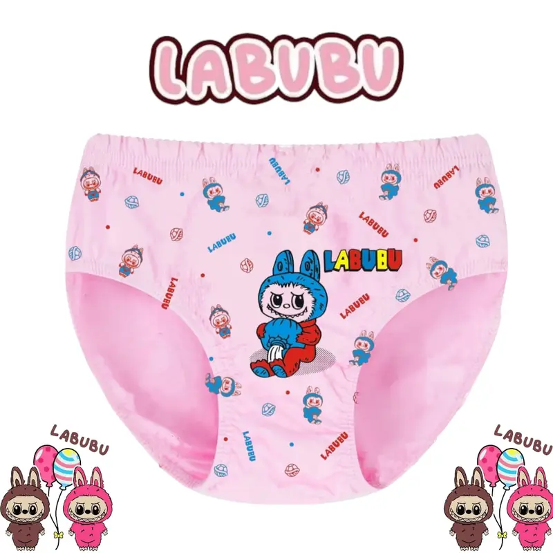Promo CD Labubu isi 12 pcs Celana Dalam Anak Perempuan Usia 2-8 Tahun Cd Daleman Anak Cewek Motif Lucu 3