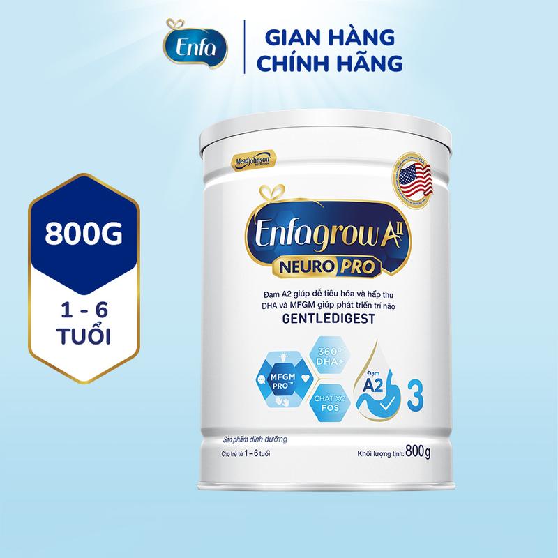  Sữa Enfagrow A2 Neuropro 3 – 800g cho trẻ từ 1-6 tuổi 