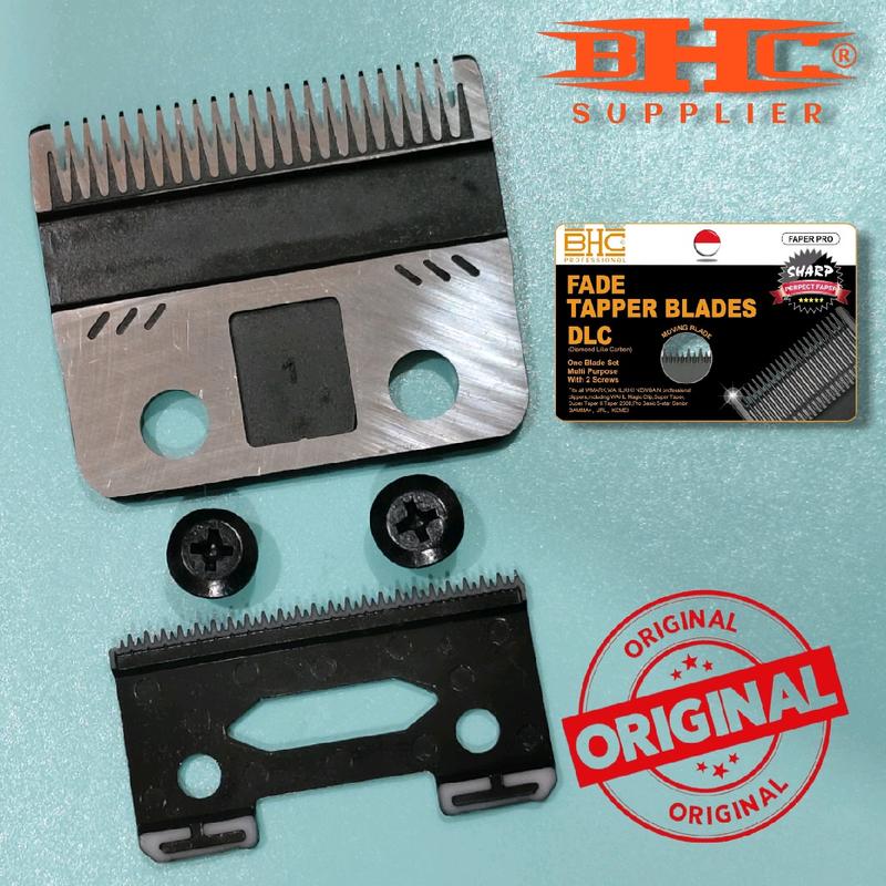 Mata Pisau Mesin Cukur Blade BHC FAPER PRO Original DLC Universal Fade & Tapper / Pisau Mesin Cukur For WAHL WMARK JRL ANDIS GAMMA TUFT LUMI DLL Merah 3