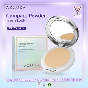AZZURA Compact Powder | Fresh Look | SPF 21 PA++ | Amazonian Clay & HA | Bedak Padat