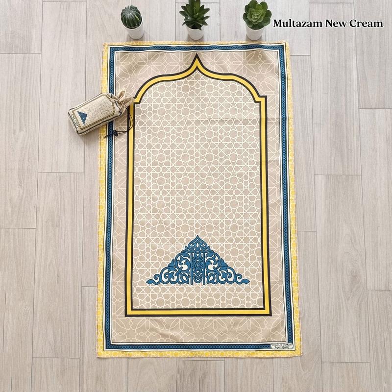 Sajadah Travel Jumbo Motif - Silky Polyester - 105 x 60 cm - Kantong SeruT - Muslim Turki  Pouch Umroh 3