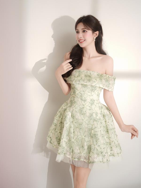 TIELA Đầm váy hoa trễ vai-Katie Dress