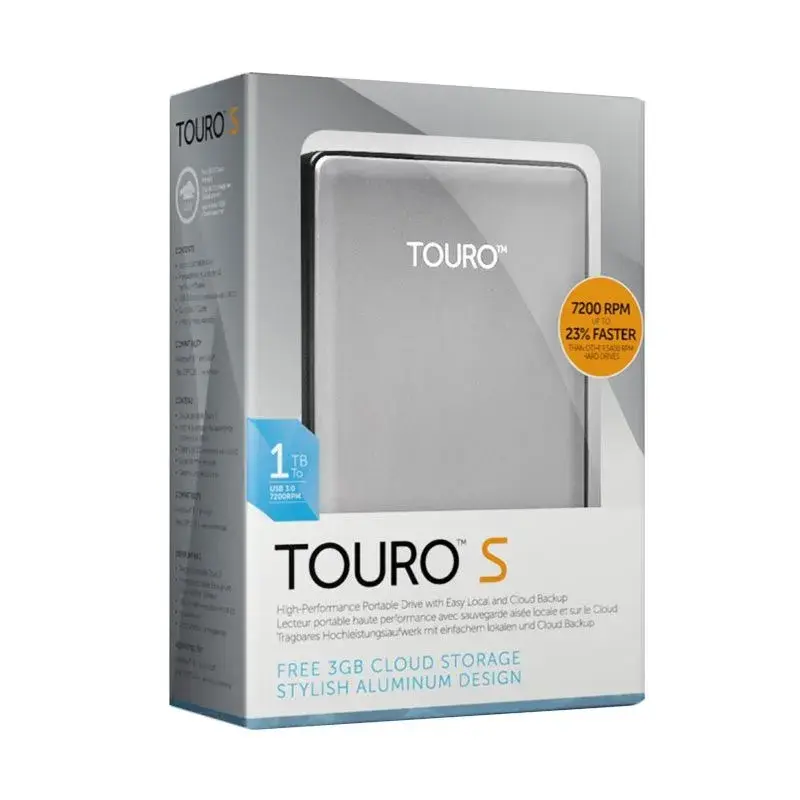 Hard Disk Externall 1TB TOURO S SUPER Speed 7200 RPM