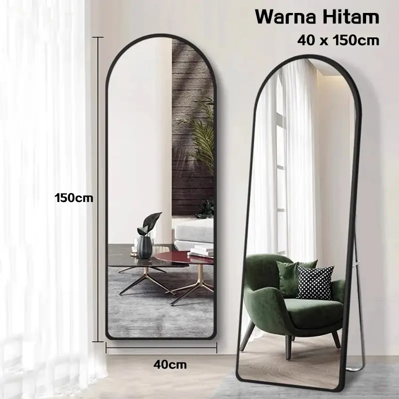 Oval Black 150*40CM