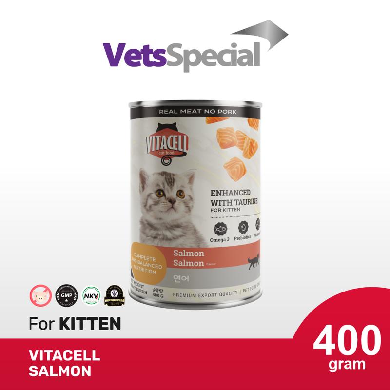 Vitacell Kitten 400g Makanan Basah Kucing Kitten Tuna Salmon 0