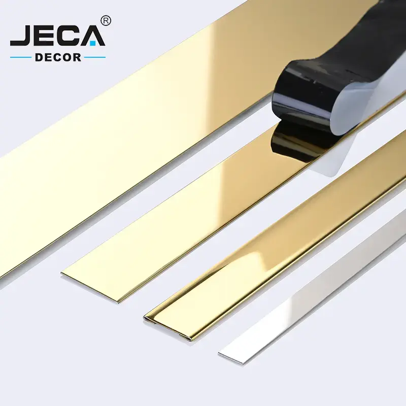List Mirror Meteran 12mm & 15mm Gold Silver Ceiling Edge Strip Mirror Living Room Office Decoration Stainless SS201 Steel Flat Decorative Lines Titanium Wall Stcker Waterproof Mendunia 0