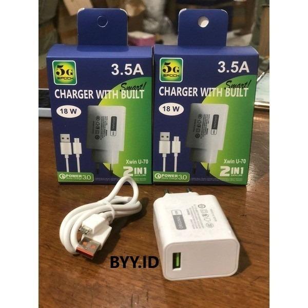 [TR-046] Travel Charger Xwin U-70 Packing Kotak 3.5A 18W 0