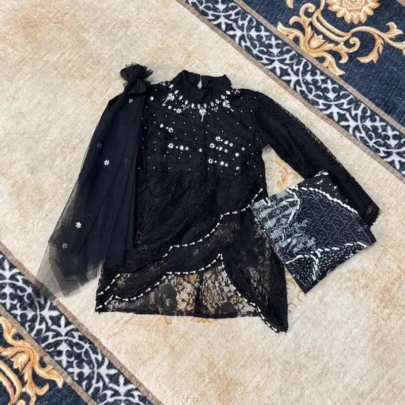 Kebaya Anak Selena Setelan Baju Anak Usia 4-12 tahun Kebaya Brukat Anak Perempuan 1