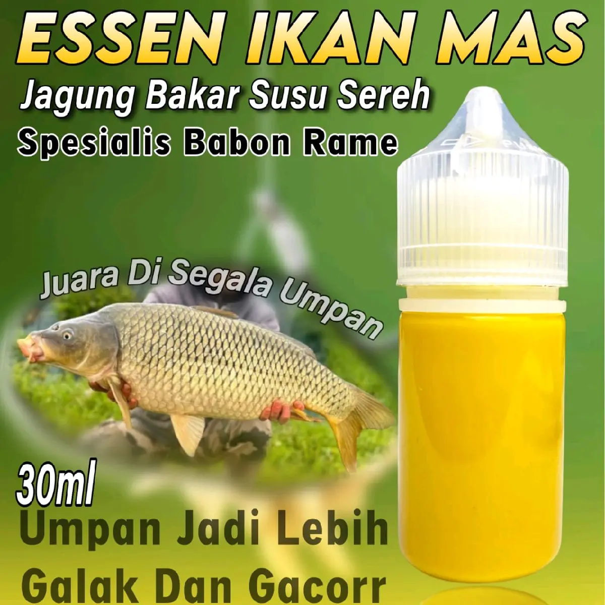 Essen Ikan Mas Aroma Jagung Bakar Susu Sereh Cocok Buat Mancing Harian Dan Galatamaan