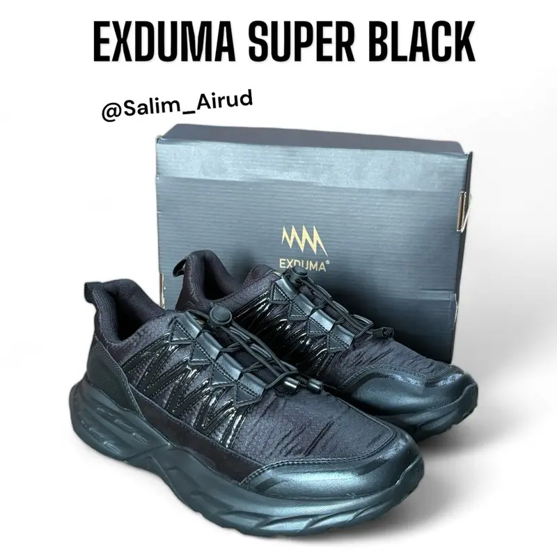 Sepatu exduma speedpro sepatu kets running - sepatu olahraga hitam motif unik 7