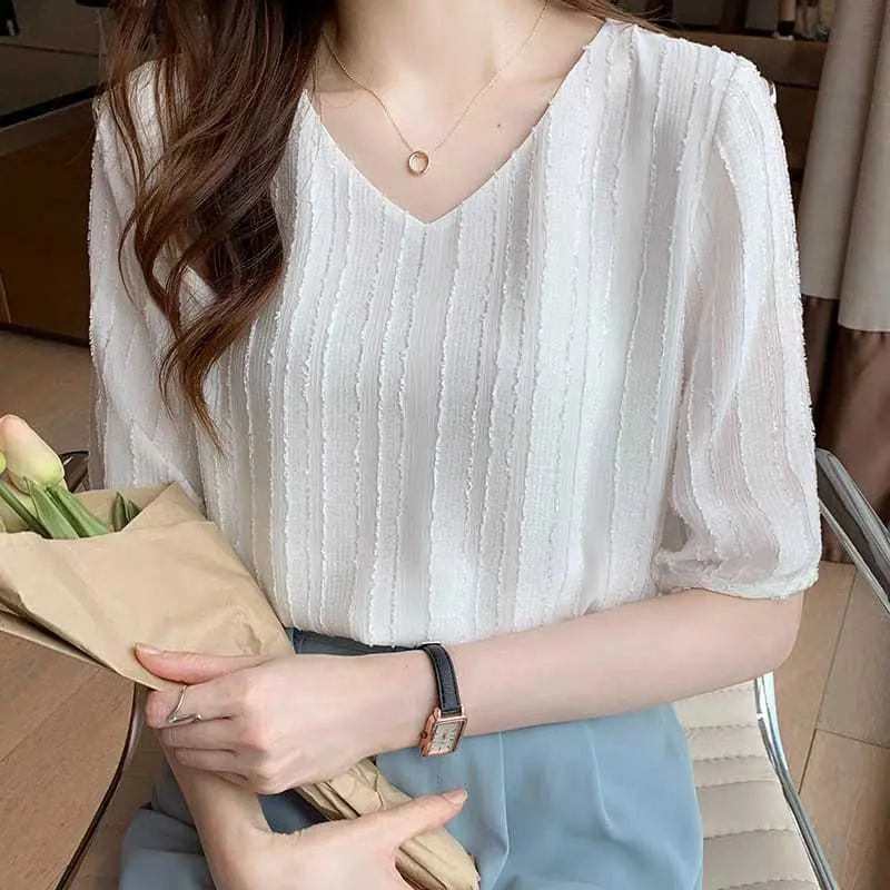 CALISSA FASHION BISA COD BLOUSE/ATASAN WANITA KANTOR/OFFICE STYLE KOREA LENGAN PENDEK MODEL SOFIA 1
