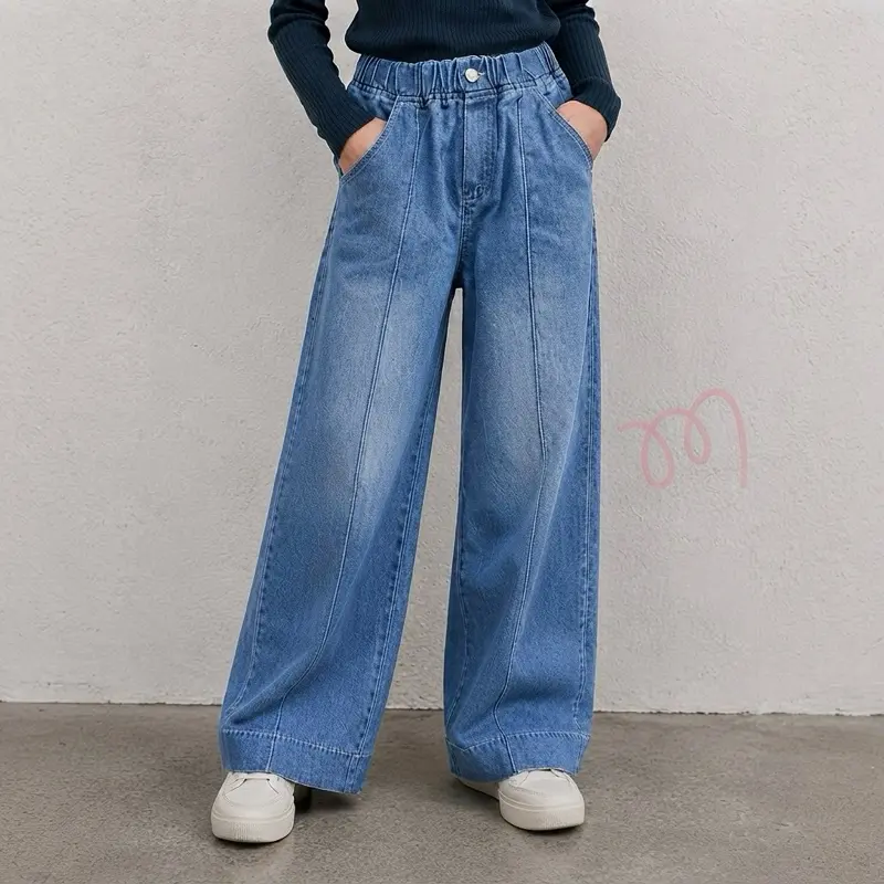 Celana Kulot Tulang Lipat Skena Jeans Anak Remaja Terbaru 6-15 Tahun