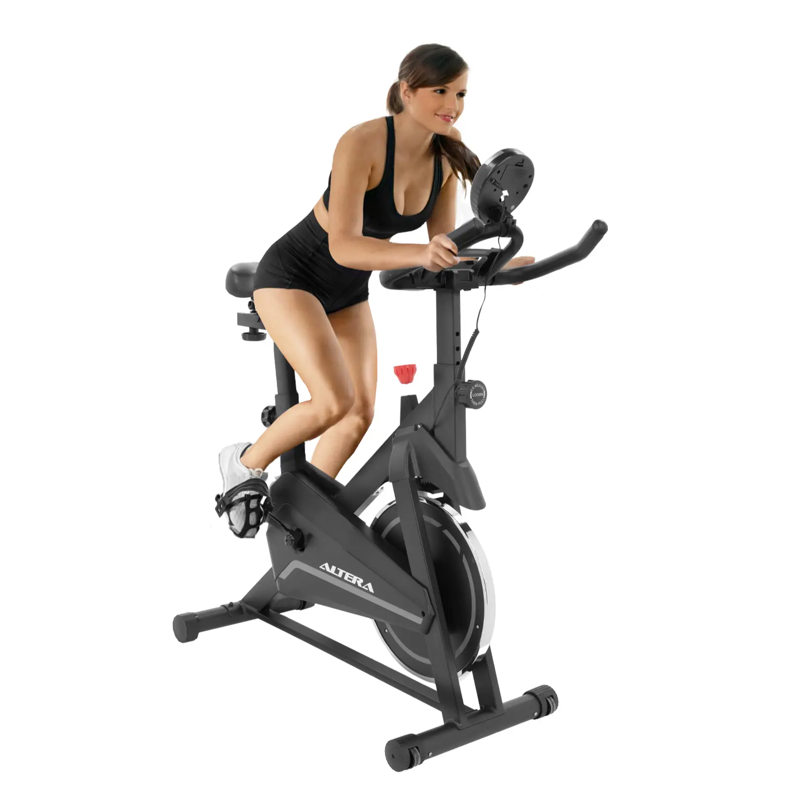 Bicicleta Spinning | Bicicleta Estática de Ejercicio | Bicicleta Estacionaria Indoor Gym | Bicicleta Spinning Profesional para Casa Oficina Gimnasio | Bicicleta de Acero Resistente con Monitor Multifunción | Ejercicio Cardio Piernas Glúteos Abdomen