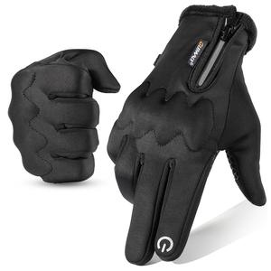 Guantes impermeables calientes Guantes deportivos para exteriores Guantes de pantalla táctil antideslizantes Equipo de protección de invierno para ciclismo, esquí, running, motocicleta Guantes de dedo completo