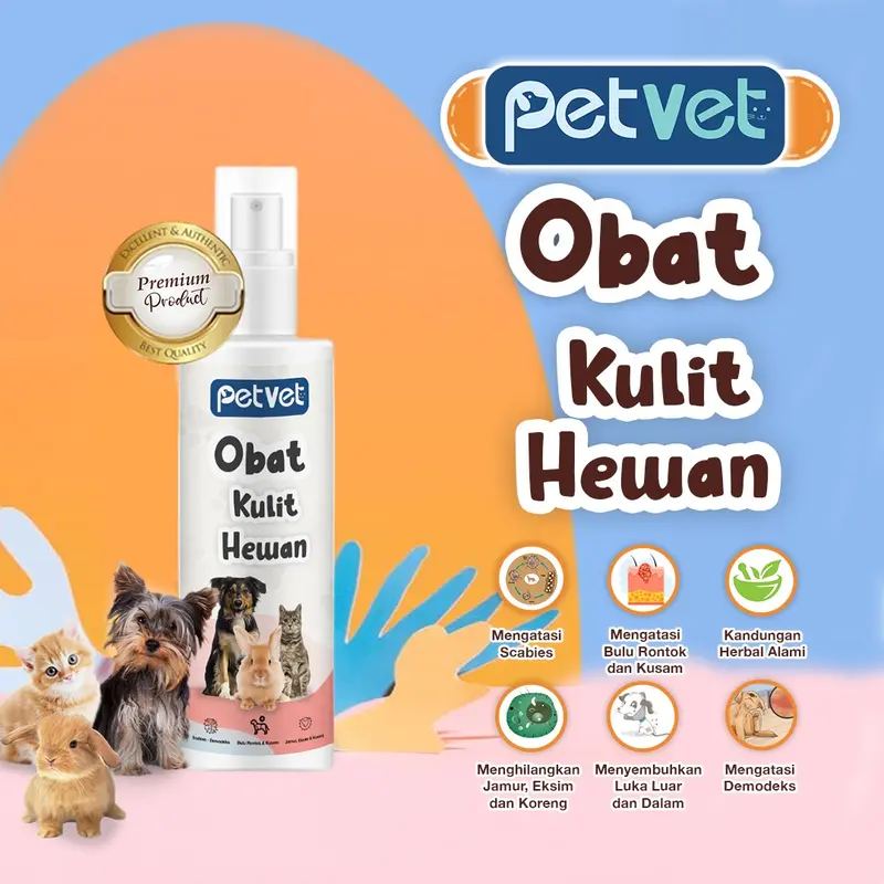 Obat Kulit Scabies Demodeks Jamur Kutu Anjing Kucing Kelinci | Obat Sakit Kulit Hewan 0