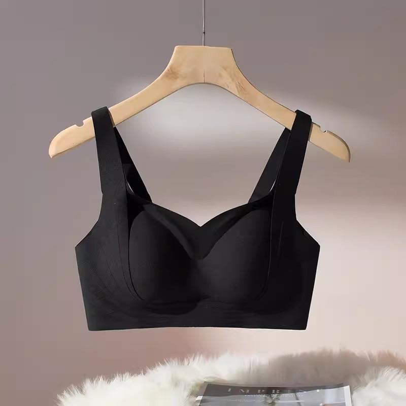 Non Marking Bra Female Big Breasts Look Small Gathering Up Top Correction Adjustable Prevent  Sagging 5
