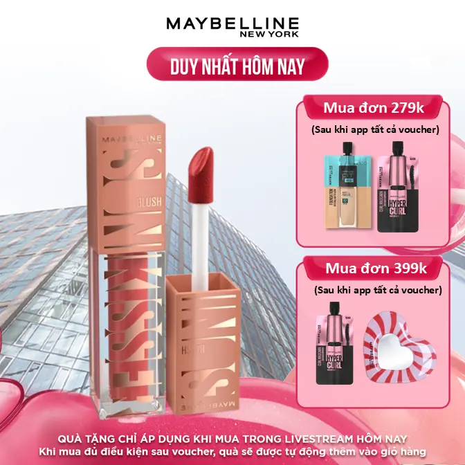 Má Hồng Kem Sunkisser Căng Mọng Bền Màu 12H Maybelline New York 4.7ml