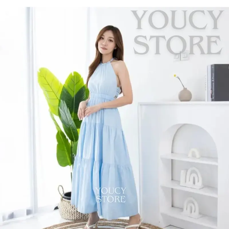 FESYA Dress Backless/Halter Dress Korean Srttle/Dress Pantai party sexy 1