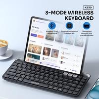Gambar KEYBOARD OFFICE KANTOR MULTI DEVICE WIRELESS BLUETOOTH ROBOT KB30 USB 2.4GHZ BLACK dari btgcom Kota Denpasar 3 Tokopedia