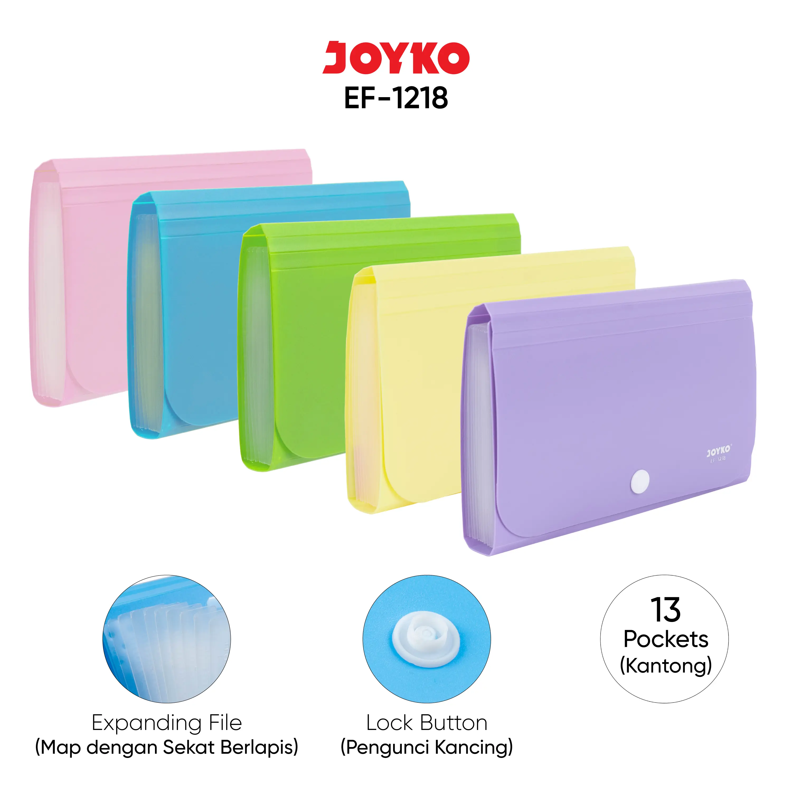 Expanding File Map Harmonika Joyko EF-1218 Giro 13 Pocket