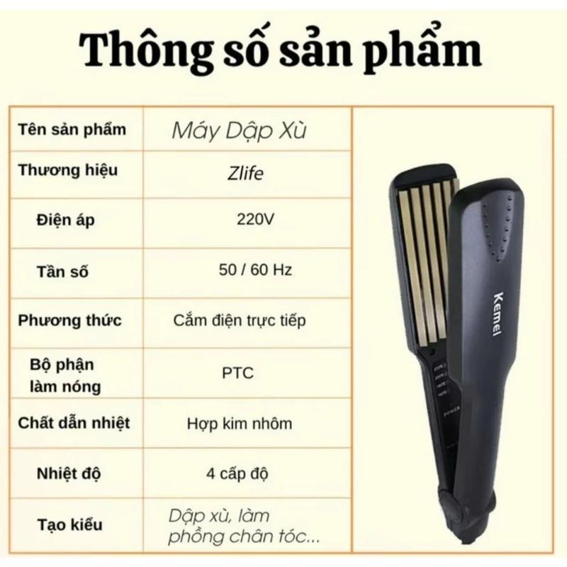 Máy dập xù bấm tóc phồng chân tóc loại tốt 2 in 1 ̣̂ ̂̀ ̛̣ ̂ kéo duỗi cao cấp 5 mức nhiệt bảo hành 24 tháng Nữ Women 5