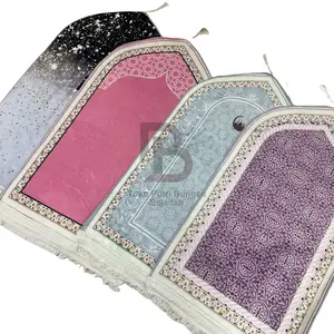 Sajadah Cutting Kubah Motif Sajadah Tebal Anti Slip Ukuran Standar Besar Bulu Putih Rumbai Tebal Muslim Turki Haji Umroh Lembut Nyaman silky