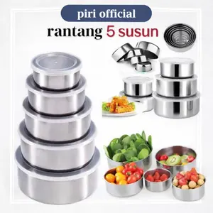 Rantang susun beranak 5 in 1 Stainless steel / Protec fresh box