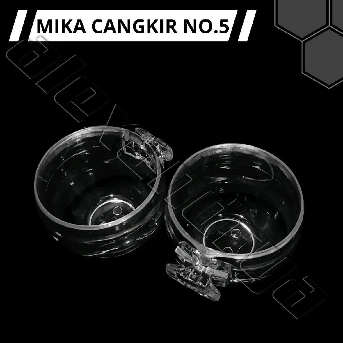 CEPUK MIKA CANGKIR MADU WADAH PAKAN BURUNG NEKTAR BULAT NO.5 (10pcs)