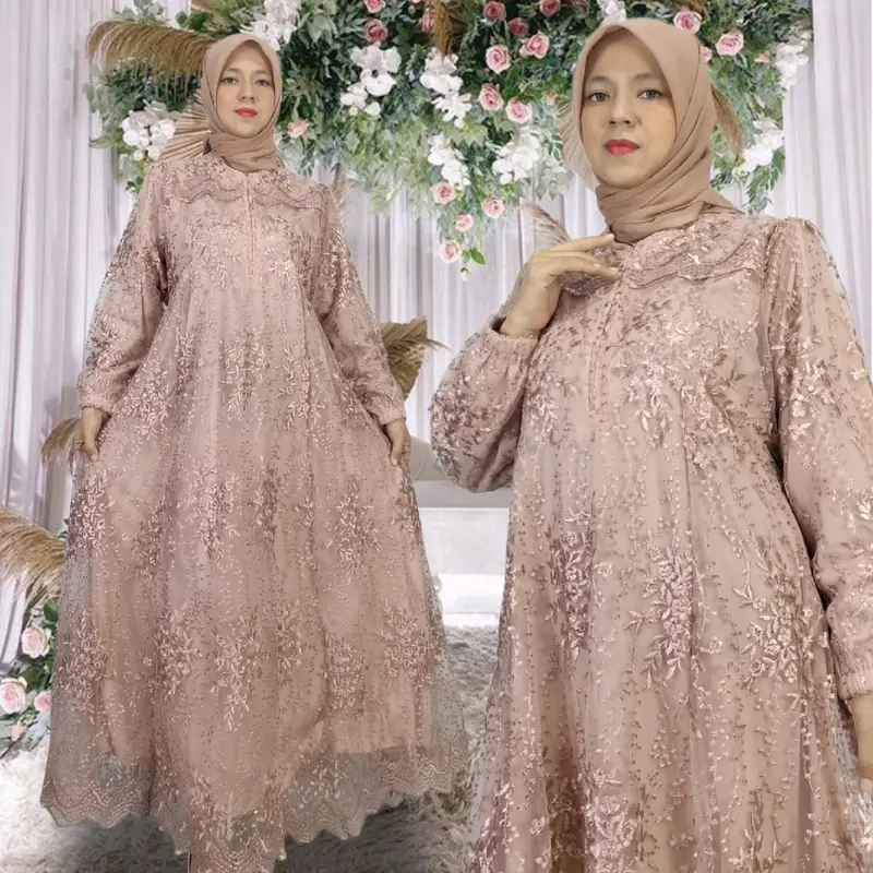 E2 Gamis TILE PREMIUM FULL MAYUNG 380 CM |Size Ld 100 ,110 Jumbo 120 , ld 130 cm | BY ZIGMODE 3