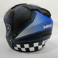 Gambar Helm JP7 Moto GP (Biru) Hitam Doff Double Visor Dua Kaca Helem SNI Helmet Dewasa Motorcycle - JP7 GP Biru Doff dari CRX Helmet Kota Administrasi Jakarta Utara 3 Tokopedia