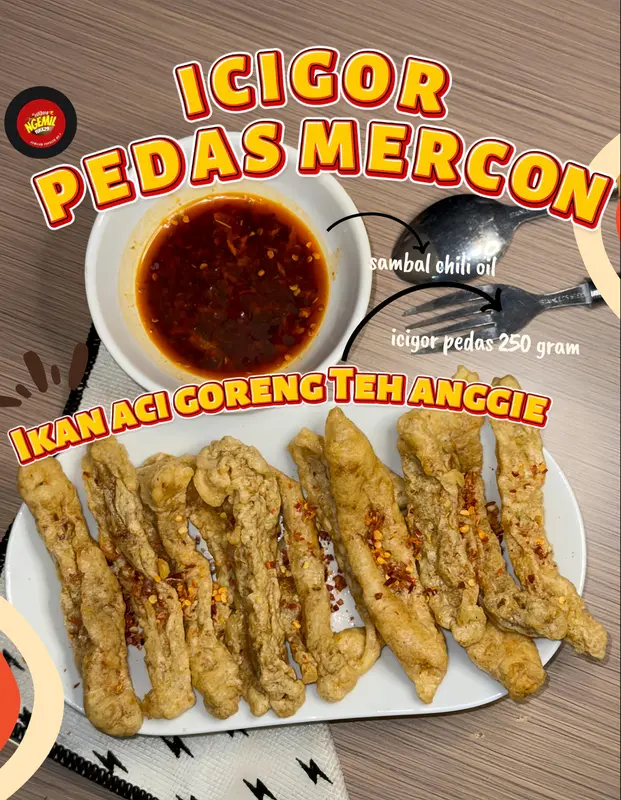 ICIGOR TEH ANGGIE IKAN ACI GORENG  ( NEW PRODUK ) 1