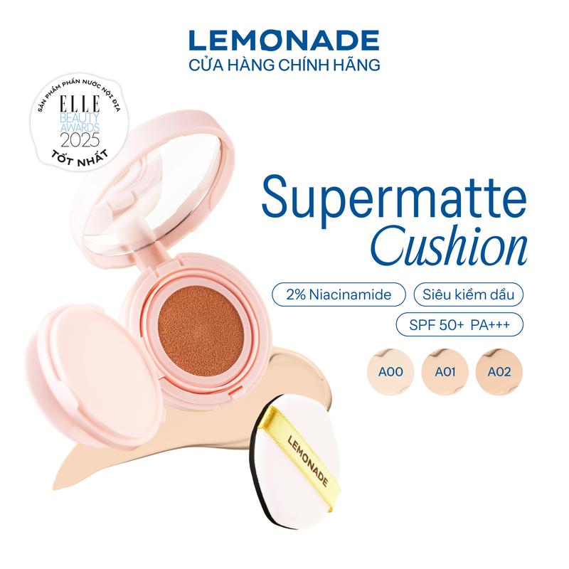 Phấn nước siêu kiềm dầu Lemonade Supermatte Cushion 15g