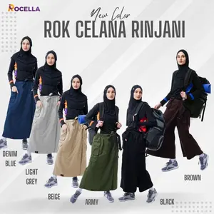 Rok celana wanita Rocella Rok Celana Rinjani Rok Celana Hiking Naik Gunung Muncak Wanita Muslimah Bebas Aktif Tetap Santun BISA COD GRATIS ONGKIR