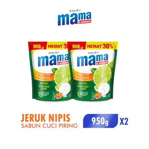 Mama Lemon Sabun Cuci Piring Jeruk Nipis 950 g x2