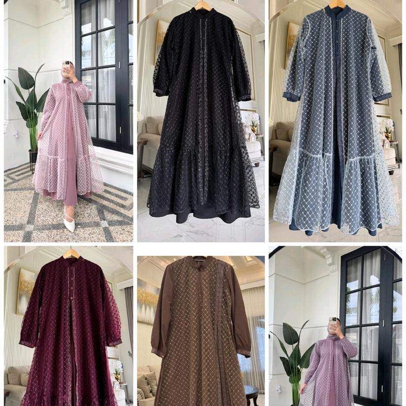 Gamis Raya Series 2/ Busui Friendly by Annisa/ Raya Dress/ Gamis Viral Baju Muslim Cantik Mewah 3
