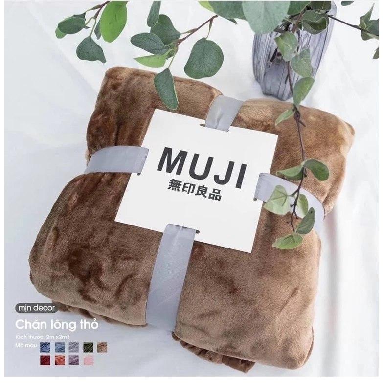 Chăn Muji 1,8kg lông mềm mịn mượt ấm áp 2m3x2m