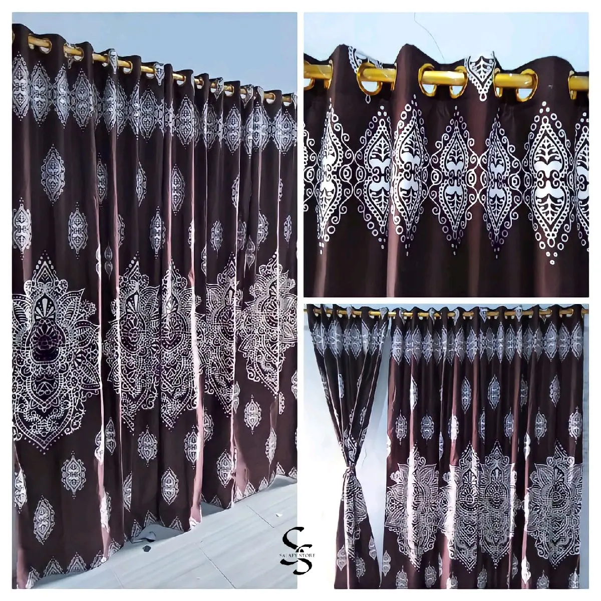 Gorden pintu/jendela smoking 12 ring ukuran 110×220 cm