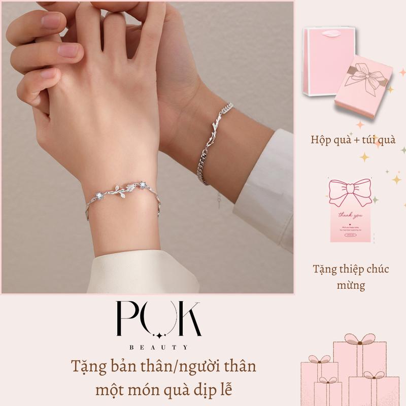 Vòng Tay Cặp Đôi, Thiết Kế Hoa Hồng Gai Đơn Giản, Được Làm Bằng Thép Titan Không Gỉ, Không Phai Màu, Không Dị Ứng, Thích Hợp Cho Các Cặp Đôi Thường Ngày, Độc Đáo Cá Tính, Lý Tưởng Làm Quà Tặng Cho Bạn Gái, Một Mảnh