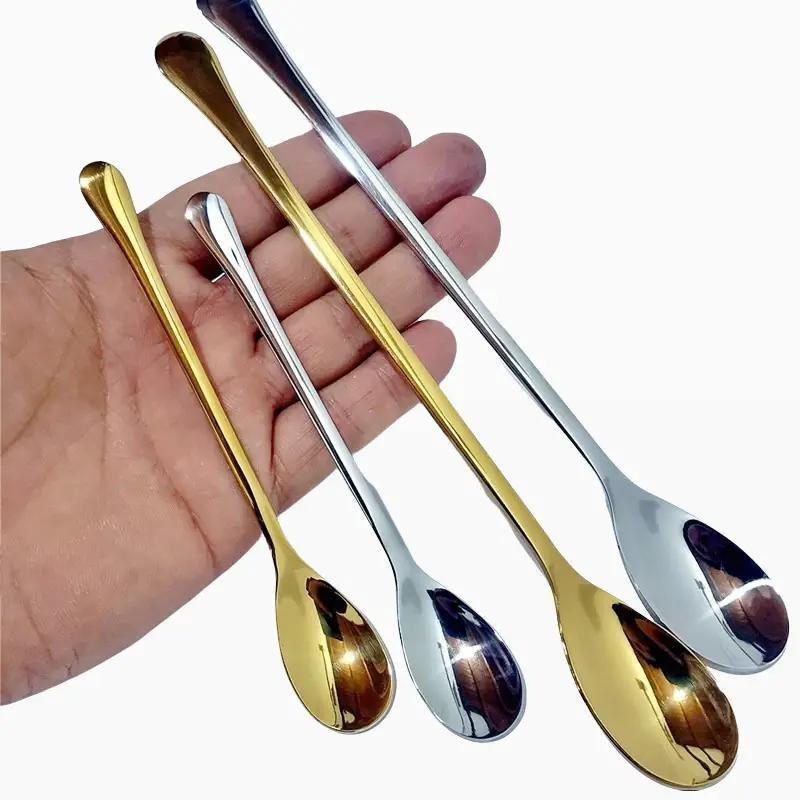 Đá bầu Muỗng dùng uống Cà Phê cán dài Inox 304 loại giọt nước loại tốt - Muỗng Đá Chanh-Sinh Tố - Muỗng Inox- Muỗng 2 Size - Dụng Cụ Nhà Bếp - Muỗng Cao Cấp - Phụ Kiện Nhà Bếp