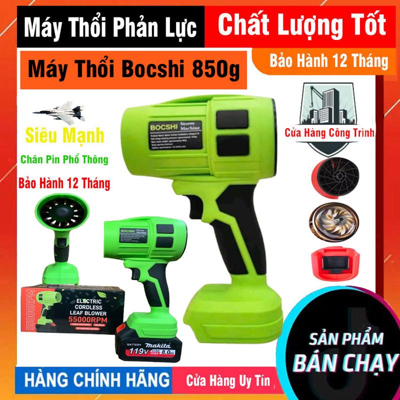 Máy thổi phản lực Bocshi dùng pin động cơ máy bay boing 787 Quạt thổi bụi Máy thổi lá sấy tóc cầm tay mini siêu mạnh chân pin phổ thông trọng lượng nhẹ