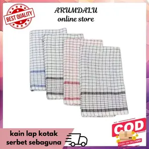 (PAKET 1 LUSIN/12PCS) LAP KOTAK SERBET DAPUR SERBAGUNA KAIN TANGANVLAP PIRING