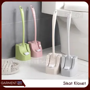 Sikat Kloset WC Lantai Toilet 2 Sisi Bulu Kamar Mandi Serbaguna Free Tatakan