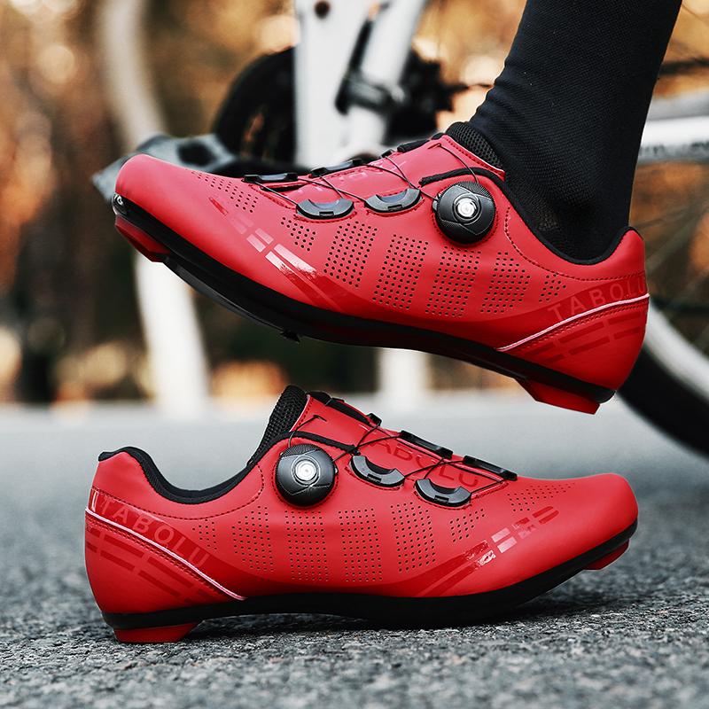 COD Ultralight Carbon Fiber Cycling Shoes Cleats Shoes Non-slip Road Bike Shoes Breathable Self-Locking Pro Racing Bicycle Shoes Cleat Shoes 6