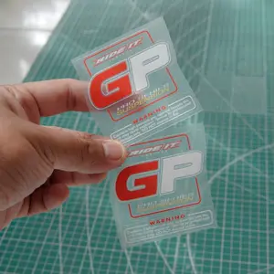 sticker shock GP tabung transparan sudah cutting plus laminasi anti gores