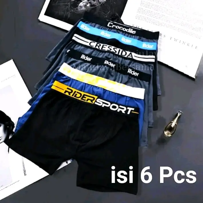 Boxer pilihan terbaik 6pcs dengan bahan katun yang lembut dan desain modern, boxer ini cocok untuk semua aktivitas.