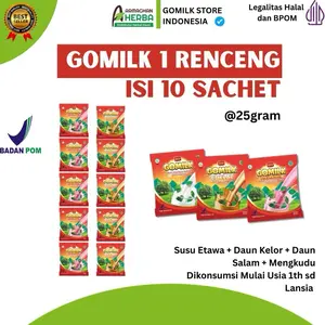 (10 Sachet) Susu Gomilk Sachet 25 Gram  Powder Bubuk Dairy Etawa