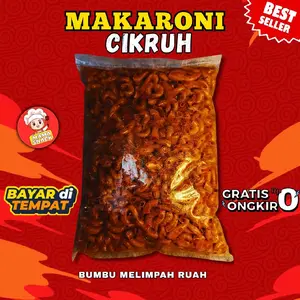 Makroni Cikruh Daun Jeruk Pedas Kering Snacks 1kg - Food Camilan Cemilan Keripik Makanan