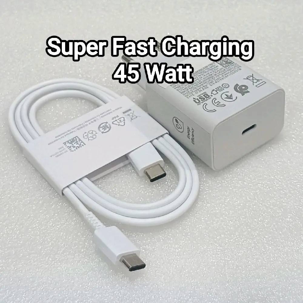 Charger SAM 45 watt Ori Super Fast Charging A54 A70 A71 A72 A73 S22 S22+ A05 A14 A15 A23 A24 A25 A33 A35 A53 A54 A55 A71 A72 A73 Type C ke C