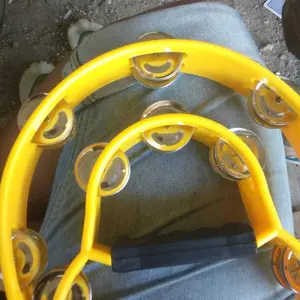 Drum Tamborin Perkusi Rebana Musik Setengah Bulan Ganda Tahan Lama Alat Musik Tamborin Tambourine Double Ring Kecrekan Tamborine Speeds