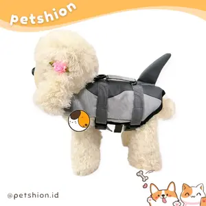 PETHSION | pelampung hewan anjing kucing | pet safety life jacket - shark